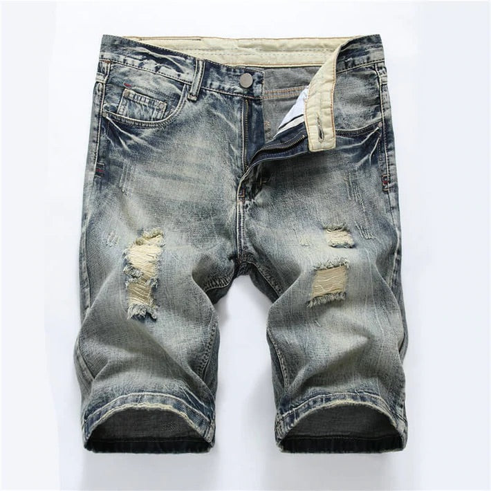 Charles Mid Waisted Ripped Jeans Shorts