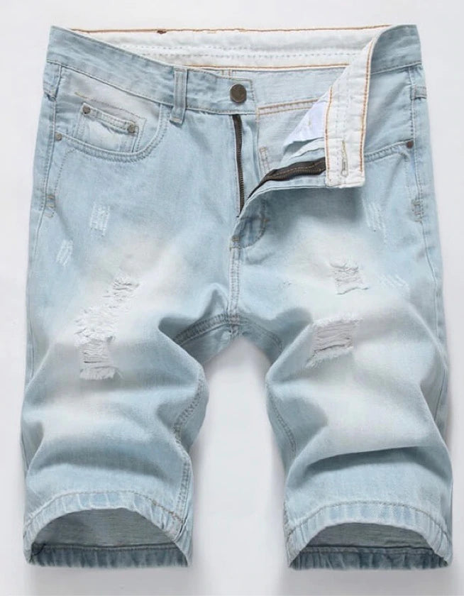 Charles Mid Waisted Ripped Jeans Shorts
