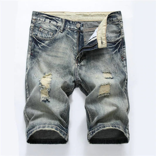 Charles Mid Waisted Ripped Jeans Shorts
