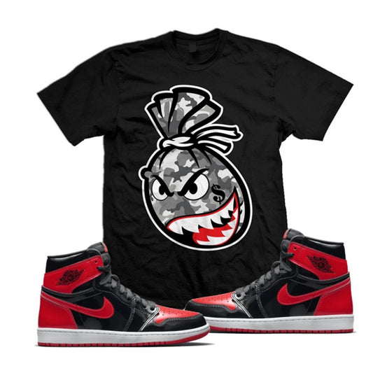 Grey Camo Money Bag Graphic Tee